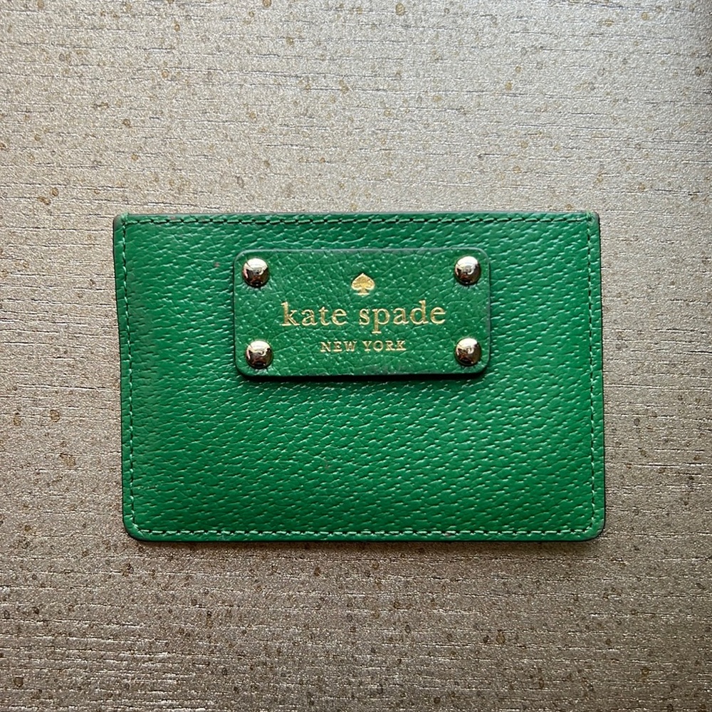 Kate Spade Lucky Green Wellesley Card Holder